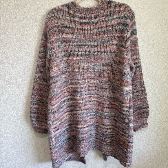 Le Superbe Overcast Cardigan Womens Medium Multicolored Boho Space Dye Knitted - Picture 12 of 12